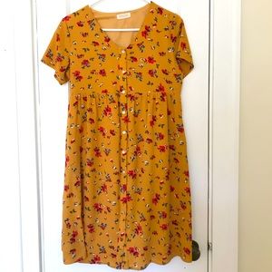 Roolee Autumn Yellow Dress - Small